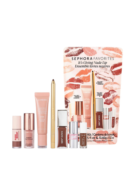 Sephora Favorites 
It's Giving Nude Lip Makeup Value Set