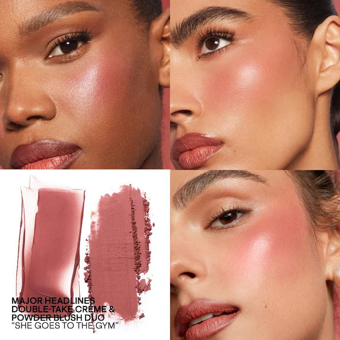 PATRICK TA - MAJOR BEAUTY HEADLINES DOUBLE-TAKE CREME & POWDER BLUSH DUO  she's goes to the gym