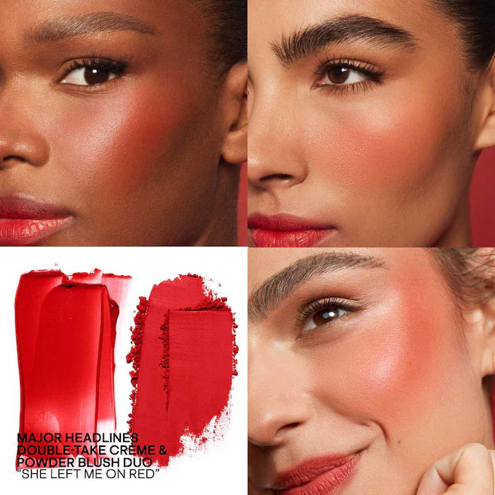 PATRICK TA - MAJOR BEAUTY HEADLINES DOUBLE-TAKE CREME & POWDER BLUSH DUO  she left me on red
