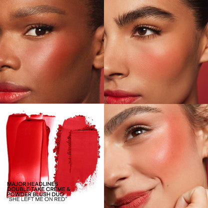 PATRICK TA - MAJOR BEAUTY HEADLINES DOUBLE-TAKE CREME & POWDER BLUSH DUO  she left me on red