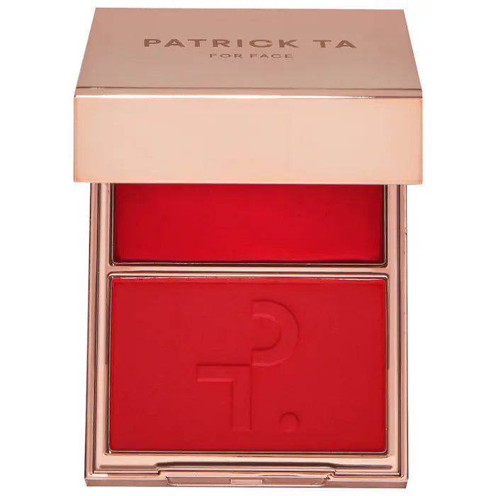 PATRICK TA - MAJOR BEAUTY HEADLINES DOUBLE-TAKE CREME & POWDER BLUSH DUO  she left me on red