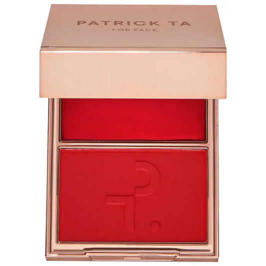 PATRICK TA - MAJOR BEAUTY HEADLINES DOUBLE-TAKE CREME & POWDER BLUSH DUO  she left me on red